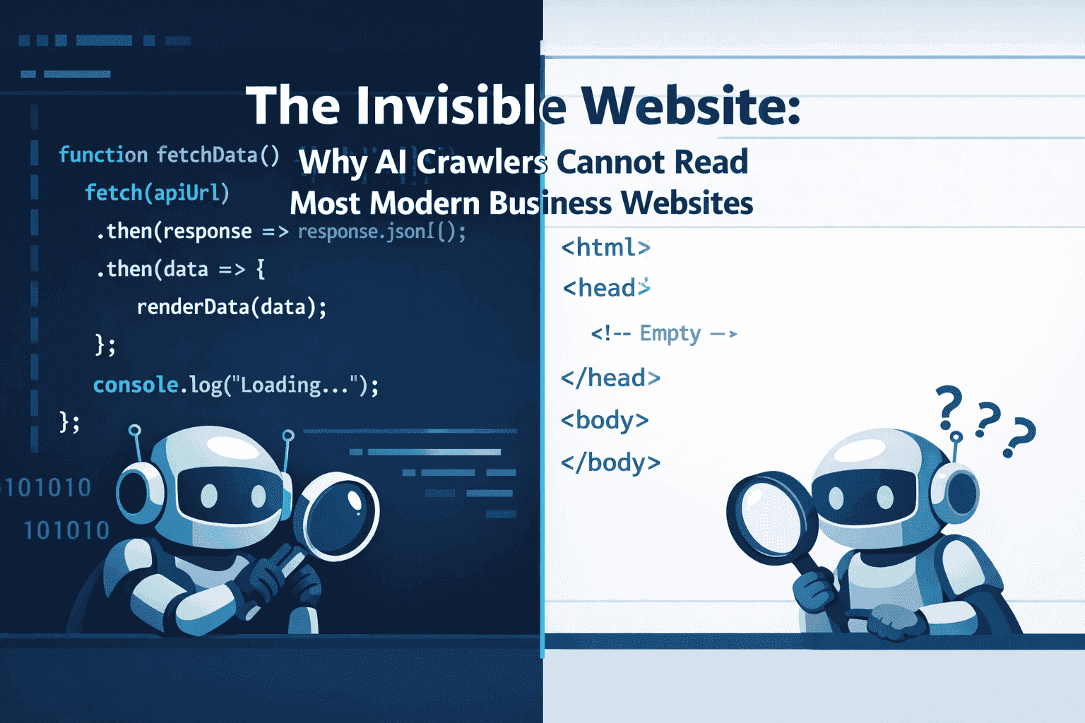 The Invisible Website: Why AI Crawlers Cannot Read Most Modern Business Websites