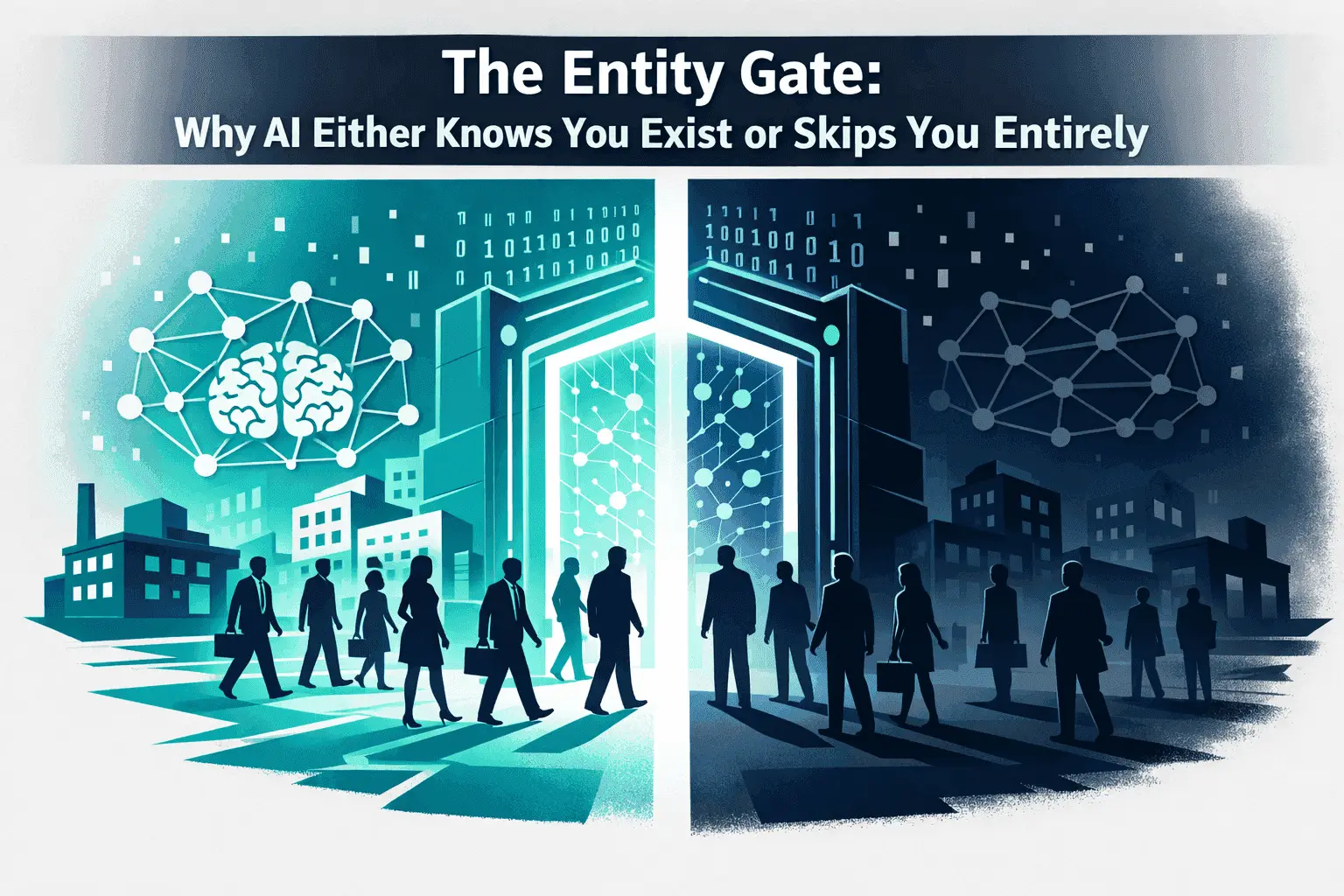 Das Entity Gate: Warum KI entweder weiss, dass es Sie gibt, oder Sie ganz überspringt