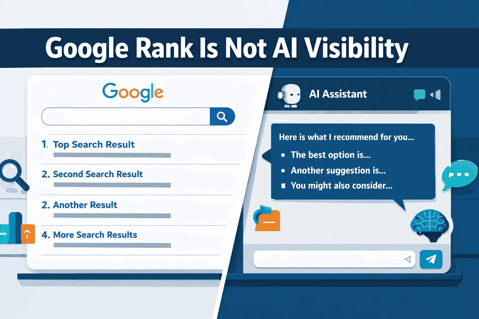 Google-Ranking ist nicht KI-Sichtbarkeit: Der grundlegende Unterschied
